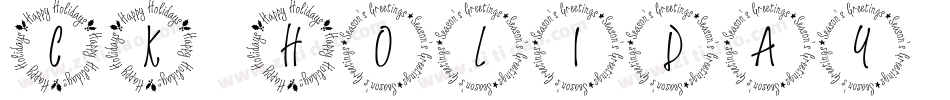 CK Holiday Spirit字体转换